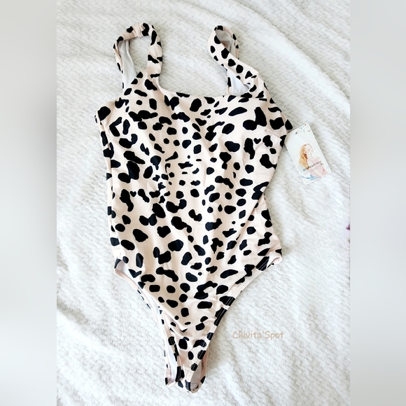 🆕️🏷 One Piece U-Neck Tummy Control Slimming Strap Backless swimsuit leopard S - Picture 8 of 10